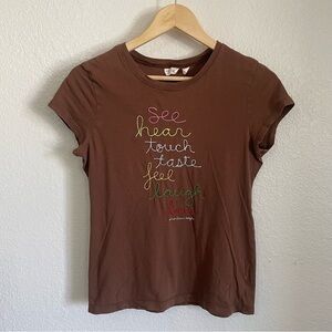 Vintage Y2K American Eagle Outfitters Embroidered Short Sleeve Graphic T-Shirt M